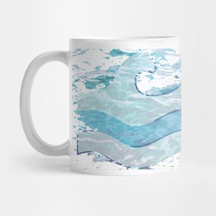 blue water waves design Mug